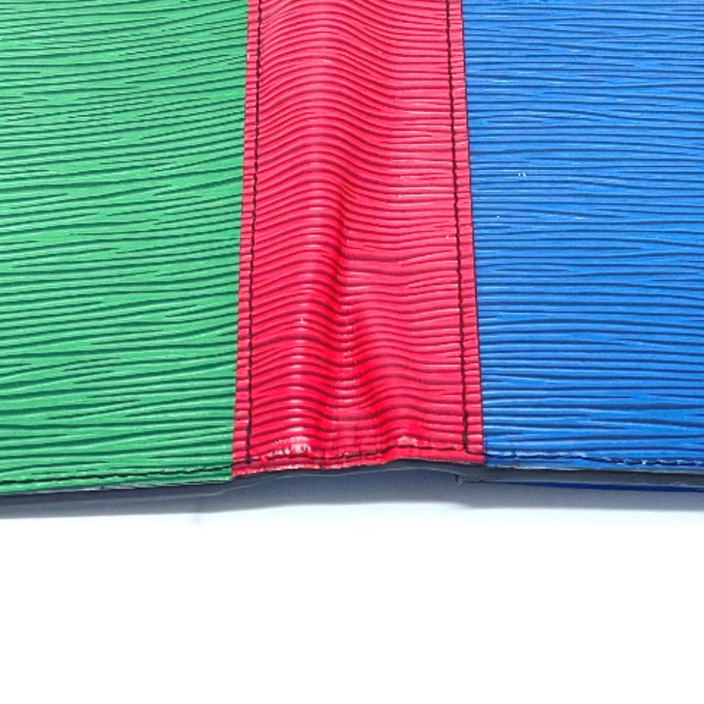 LOUIS VUITTON M68718 Epi Portefeuille Brazza NM Bifold Long Wallet, Epi Leather, Unisex, Blue x Red x Green