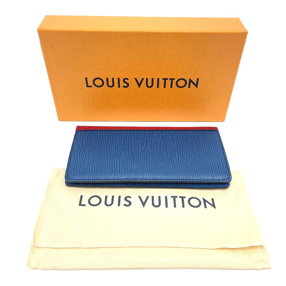 LOUIS VUITTON M68718 Epi Portefeuille Brazza NM Bifold Long Wallet, Epi Leather, Unisex, Blue x Red x Green