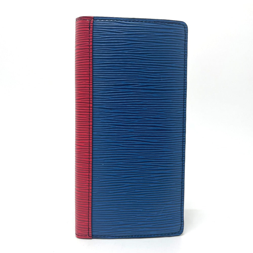 LOUIS VUITTON M68718 Epi Portefeuille Brazza NM Bifold Long Wallet, Epi Leather, Unisex, Blue x Red x Green