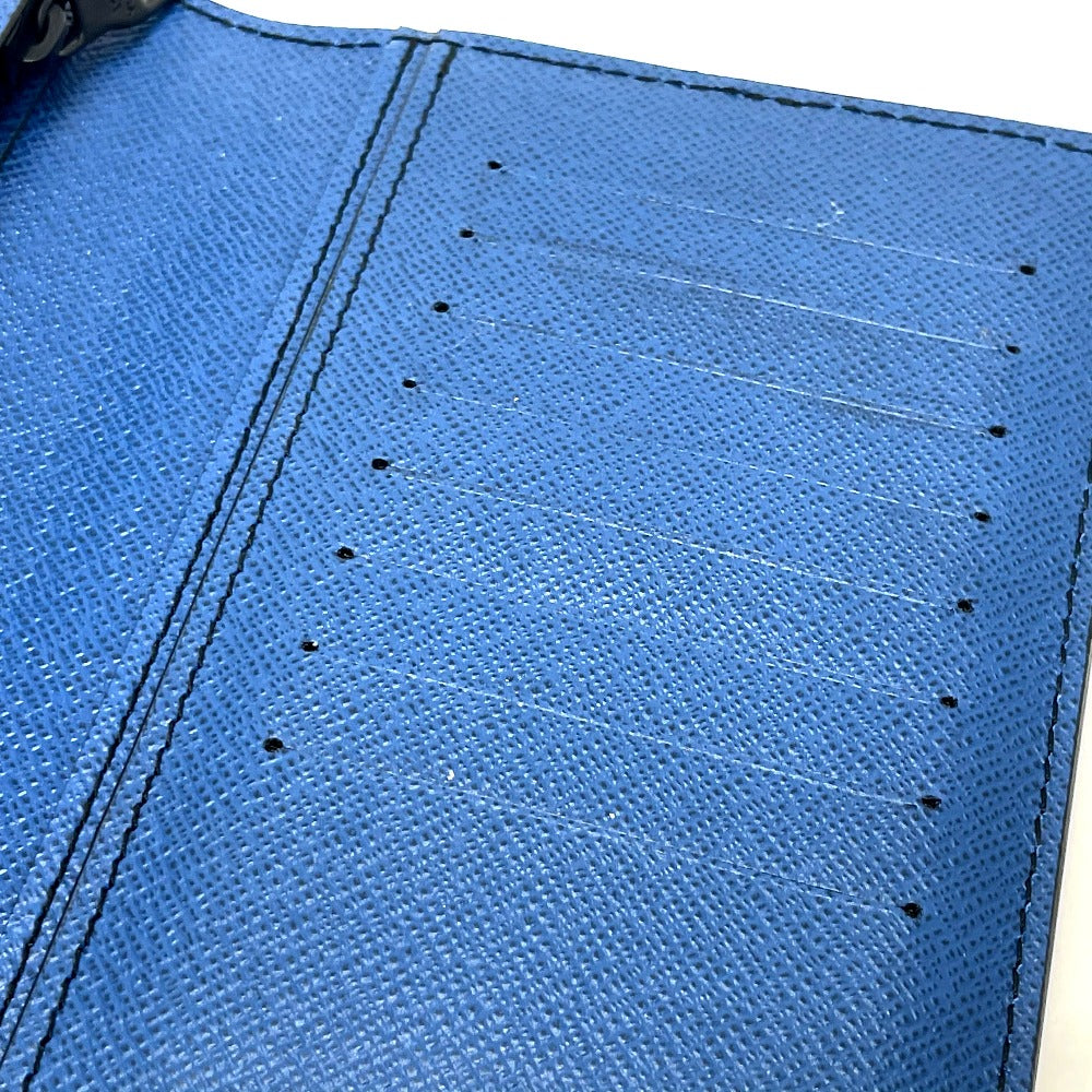 LOUIS VUITTON M68718 Epi Portefeuille Brazza NM Bifold Long Wallet, Epi Leather, Unisex, Blue x Red x Green