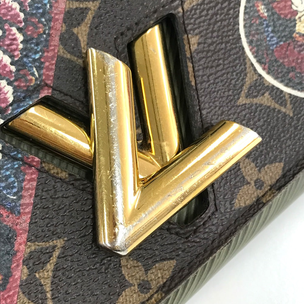LOUIS VUITTON M67260 Monogram Portefeuille Twist Long Wallet by Kansai Yamamoto Kabuki, Monogram Canvas, Women's, Khaki, Brown/Khaki