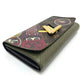 LOUIS VUITTON M67260 Monogram Portefeuille Twist Long Wallet by Kansai Yamamoto Kabuki, Monogram Canvas, Women's, Khaki, Brown/Khaki