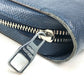 LOUIS VUITTON M42098 Taiga Zippy XL Clutch Bag with Handle, Long Wallet, Taiga Leather, Men's, Ocean Blue
