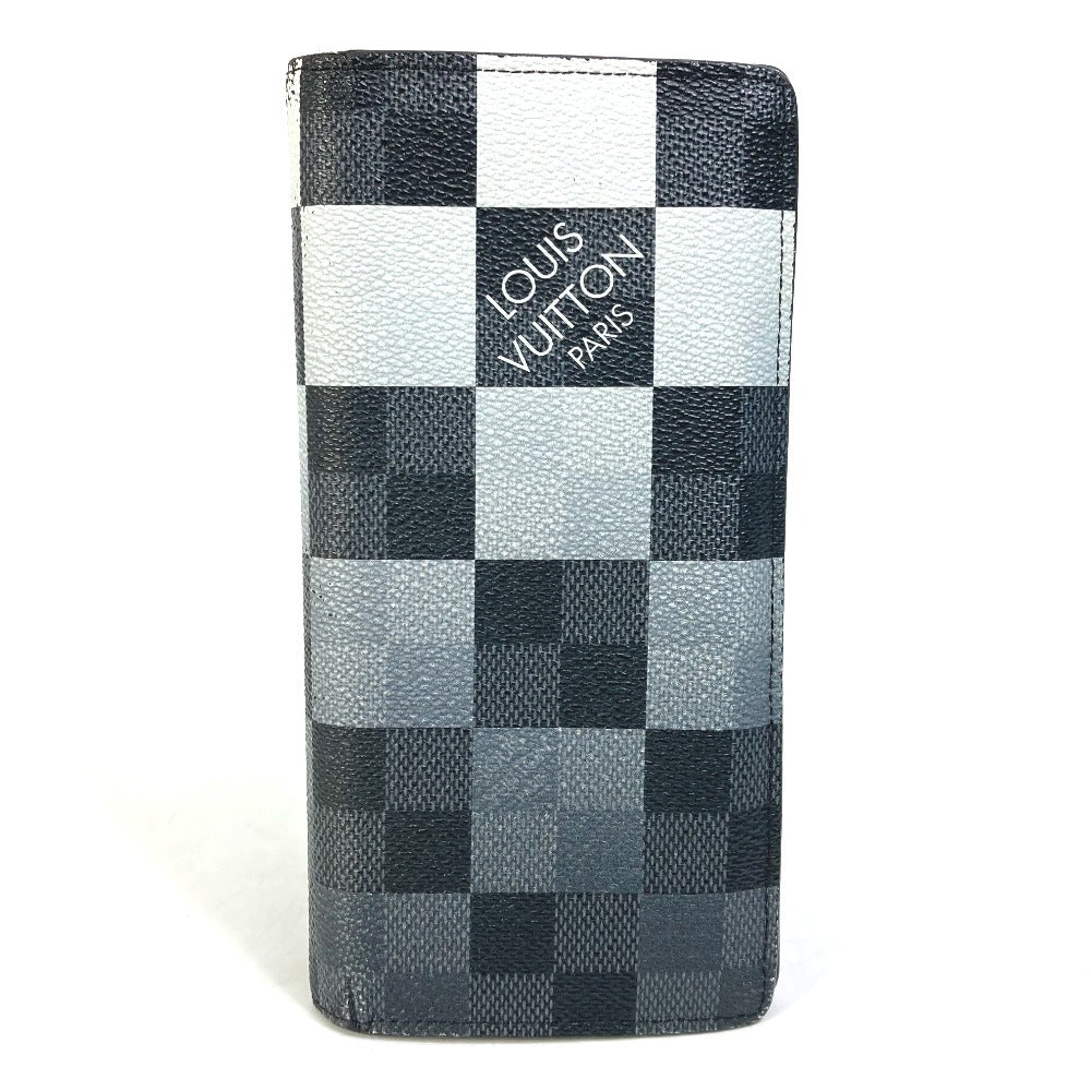LOUIS VUITTON N40415 ダミエグラフィットジャイアント ポルトフォイユ ブラザ NM 2つ折り 長財布 ダミエキャンバス メンズ ブラック