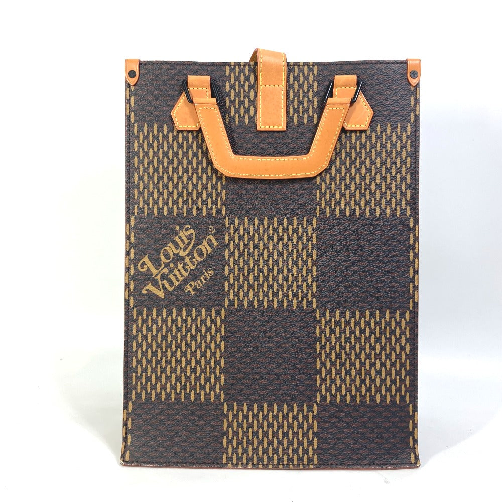 LOUIS VUITTON N40355 Damier Giant NIGO Collaboration Mini Tote Bag, 2-Way Shoulder Bag/Crossbody Bag, Damier Canvas, Men's, Brown