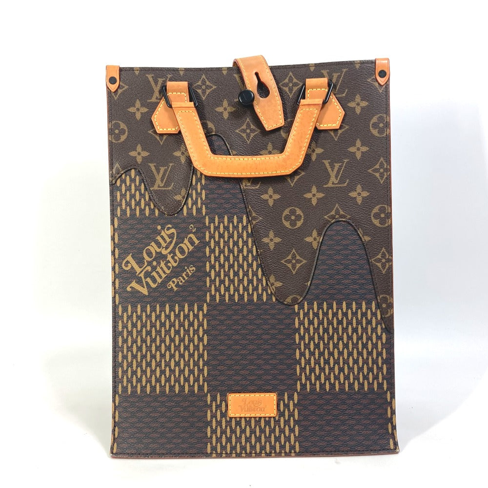 LOUIS VUITTON N40355 Damier Giant NIGO Collaboration Mini Tote Bag, 2-Way Shoulder Bag/Crossbody Bag, Damier Canvas, Men's, Brown