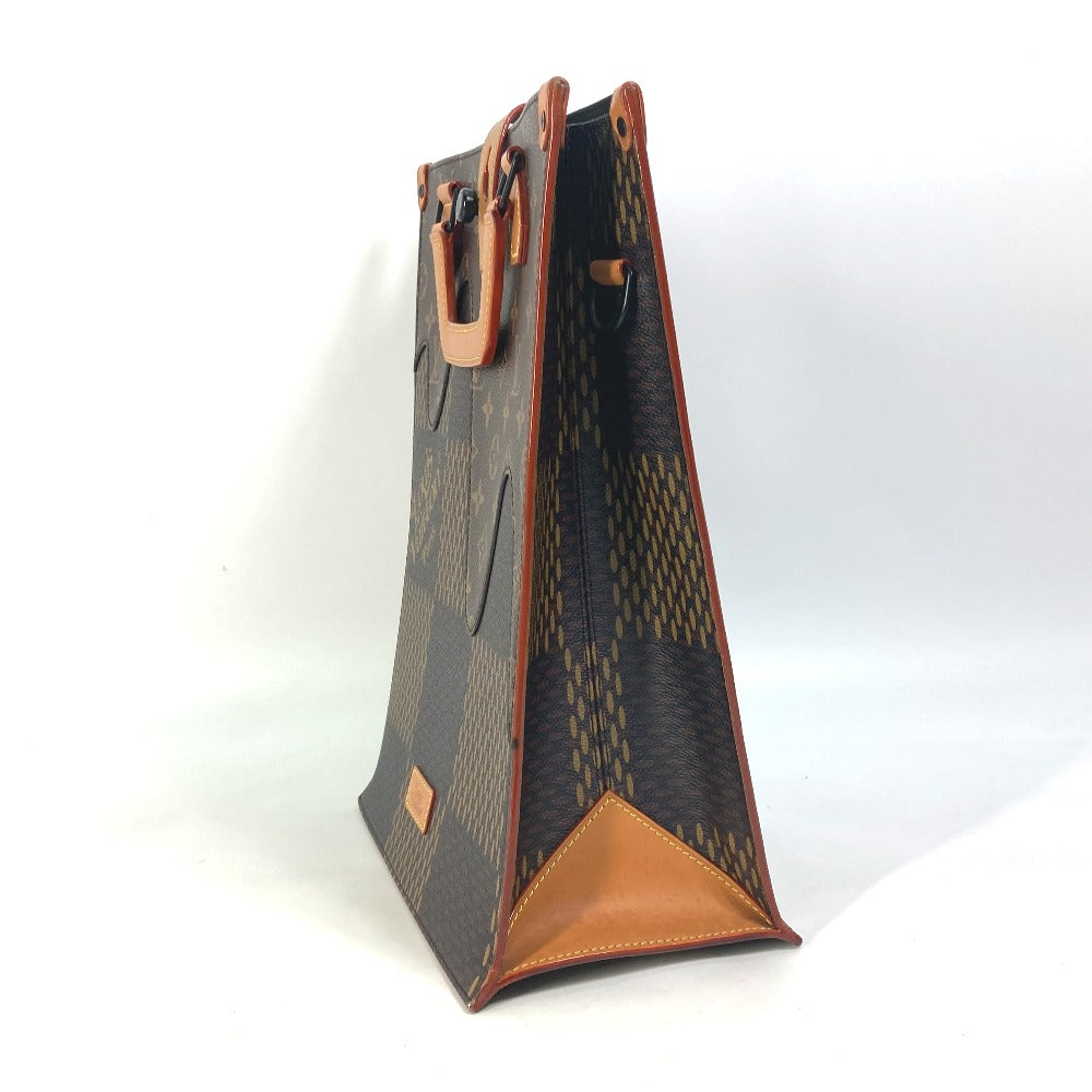 LOUIS VUITTON N40355 ダミエ ジャイアント NIGOコラボ ミニトート カバン 2WAY ショルダーバッグ 斜め掛け トートバッグ ダミエキャンバス メンズ ブラウン - brandshop-reference