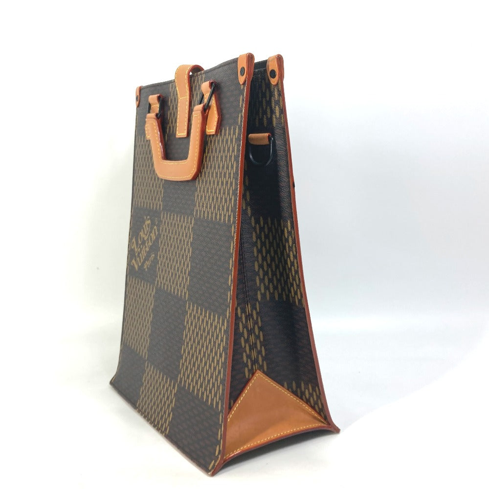 LOUIS VUITTON N40355 Damier Giant NIGO Collaboration Mini Tote Bag, 2-Way Shoulder Bag/Crossbody Bag, Damier Canvas, Men's, Brown