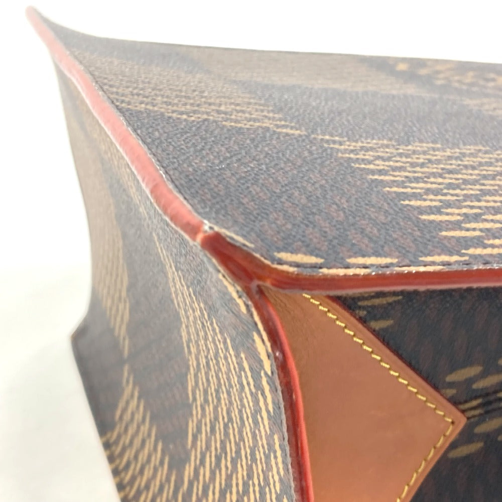 LOUIS VUITTON N40355 Damier Giant NIGO Collaboration Mini Tote Bag, 2-Way Shoulder Bag/Crossbody Bag, Damier Canvas, Men's, Brown