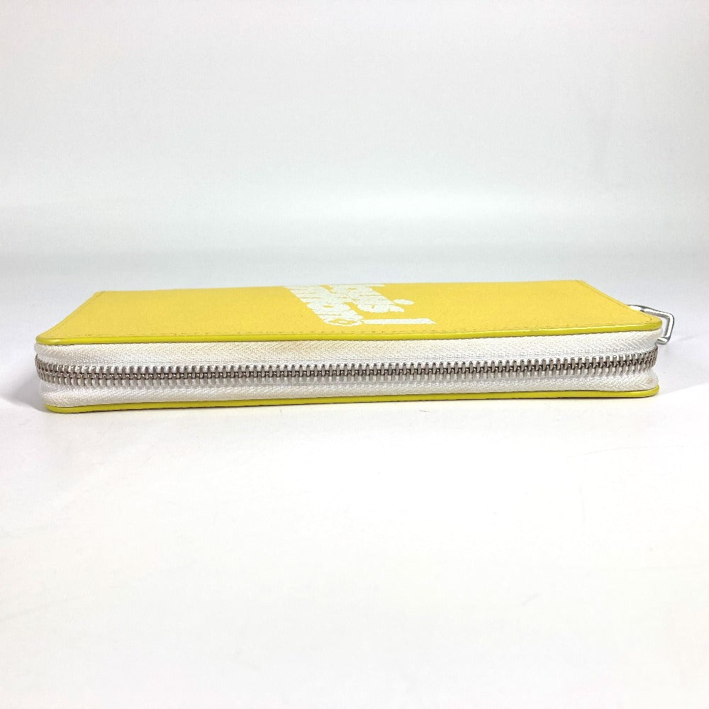 LOUIS VUITTON M80852 Logo Zippy Wallet Vertical Everyday LV Long Wallet Taurillon Leather Men's Yellow