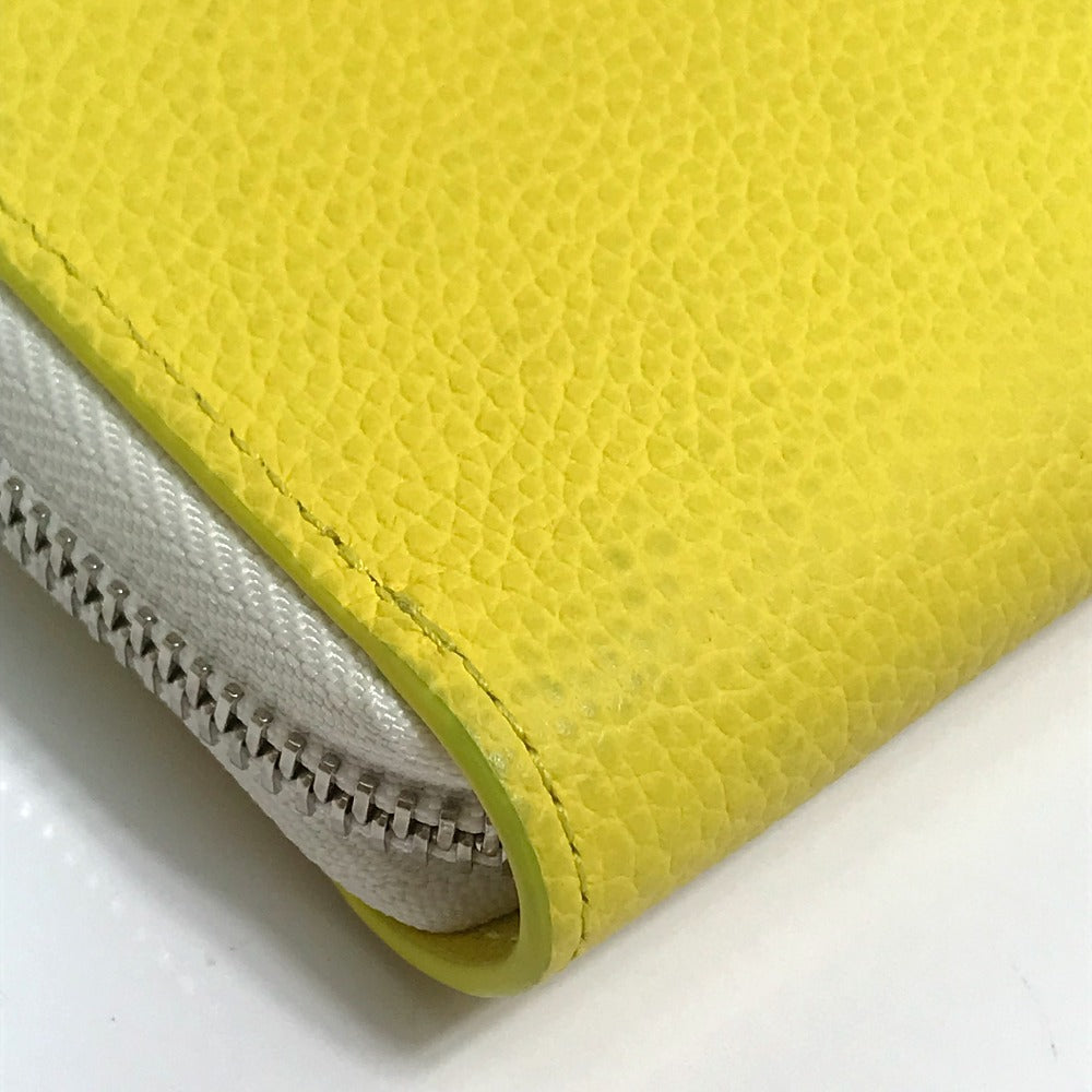 LOUIS VUITTON M80852 Logo Zippy Wallet Vertical Everyday LV Long Wallet Taurillon Leather Men's Yellow