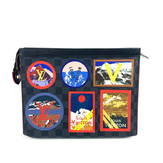 LOUIS VUITTON N60134 ダミエグラフィット LVアルプスコレクション ポシェット・ヴォワヤージュMM カバン セカンドバッグ クラッチバッグ ダミエグラフィットキャンバス ユニセックス ブラック - brandshop-reference