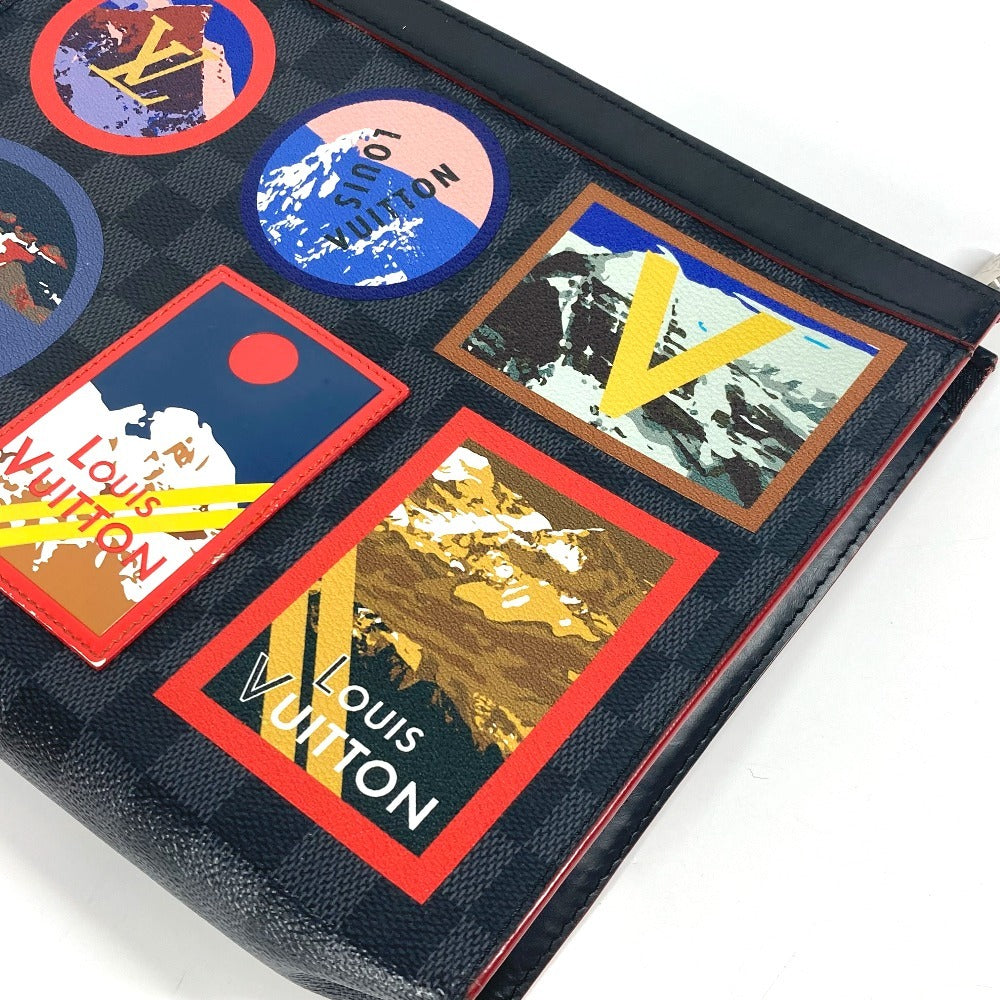 LOUIS VUITTON N60134 ダミエグラフィット LVアルプスコレクション ポシェット・ヴォワヤージュMM カバン セカンドバッグ クラッチバッグ ダミエグラフィットキャンバス ユニセックス ブラック - brandshop-reference