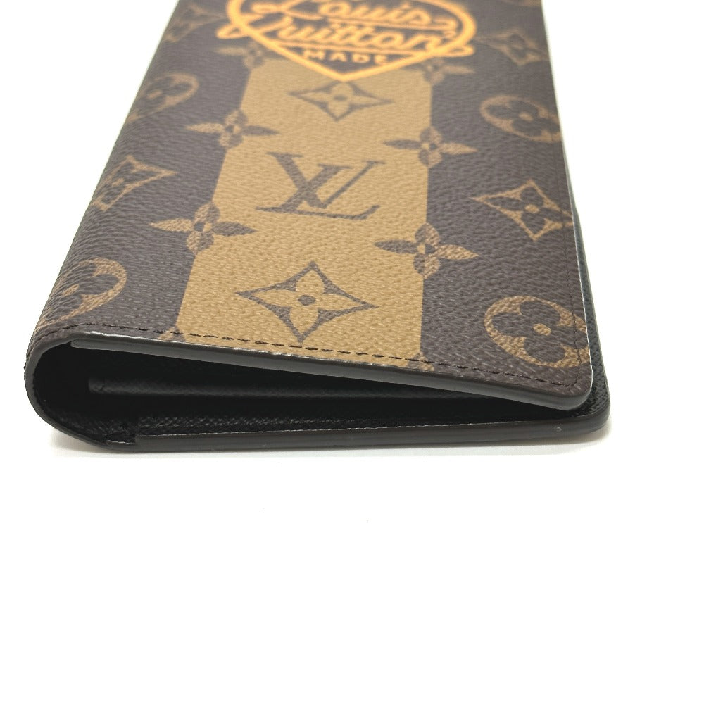 LOUIS VUITTON M81008 Monogram NIGO Collaboration Portefeuille Brazza Long Wallet, Bifold, Monogram Canvas, Men's, Brown