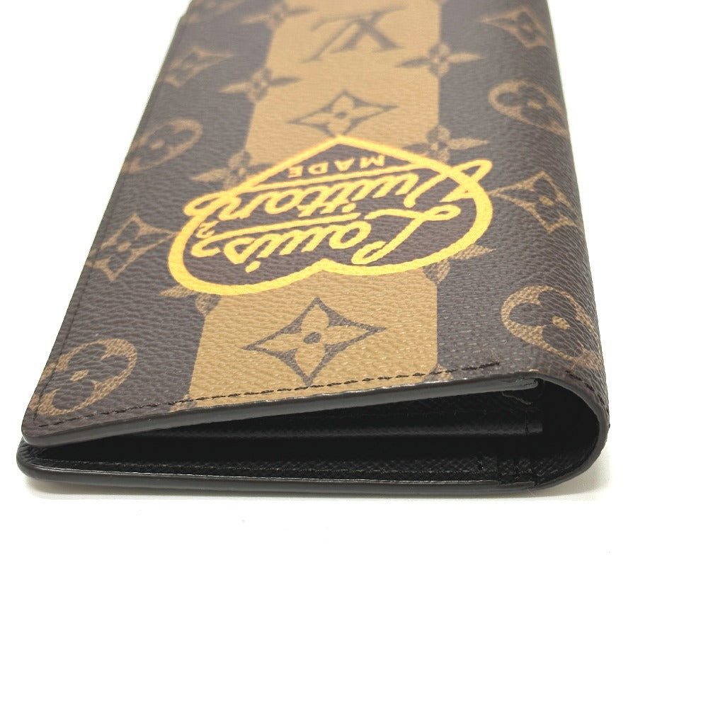 LOUIS VUITTON M81008 Monogram NIGO Collaboration Portefeuille Brazza Long Wallet, Bifold, Monogram Canvas, Men's, Brown