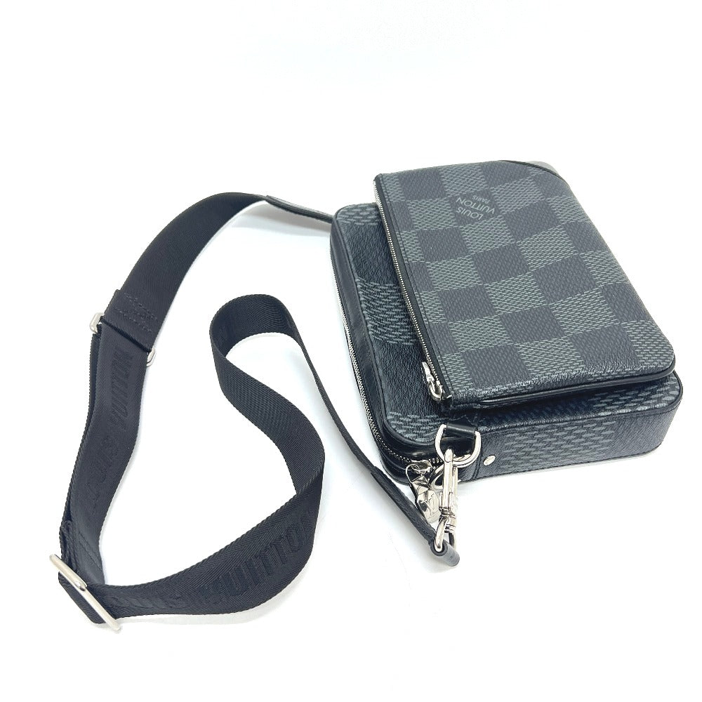 LOUIS VUITTON N50017 グラフィット3D トリオ メッセンジャー カバン ショルダーバッグ ダミエグラフィットキャンバス ユニセックス ブラック