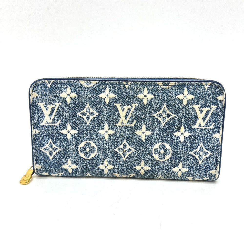 LOUIS VUITTON M81226 Monogram Jacquard Denim Zippy Wallet Round Zipper Wallet Long Wallet Denim Ladies Blue
