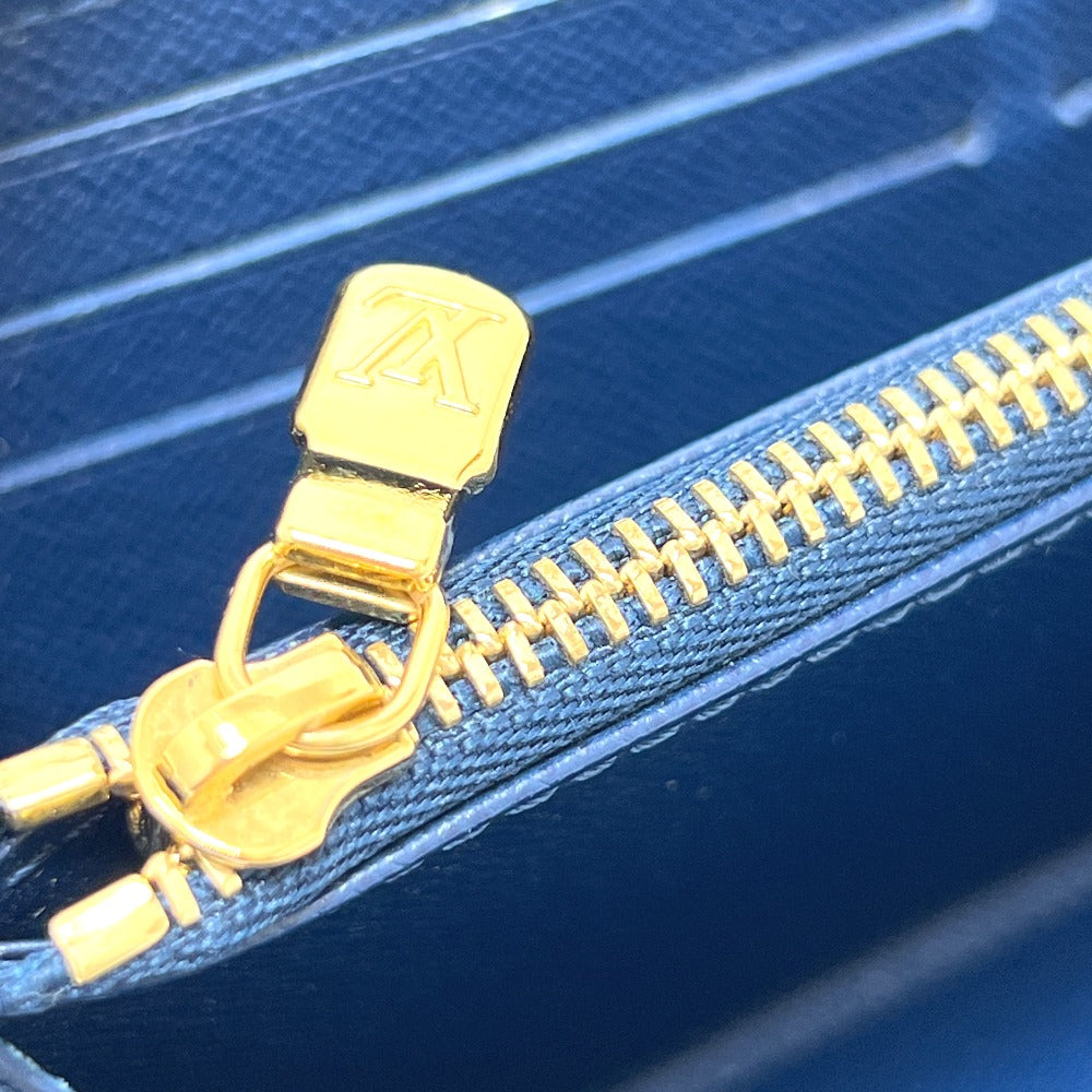 LOUIS VUITTON M81226 Monogram Jacquard Denim Zippy Wallet Round Zipper Wallet Long Wallet Denim Ladies Blue
