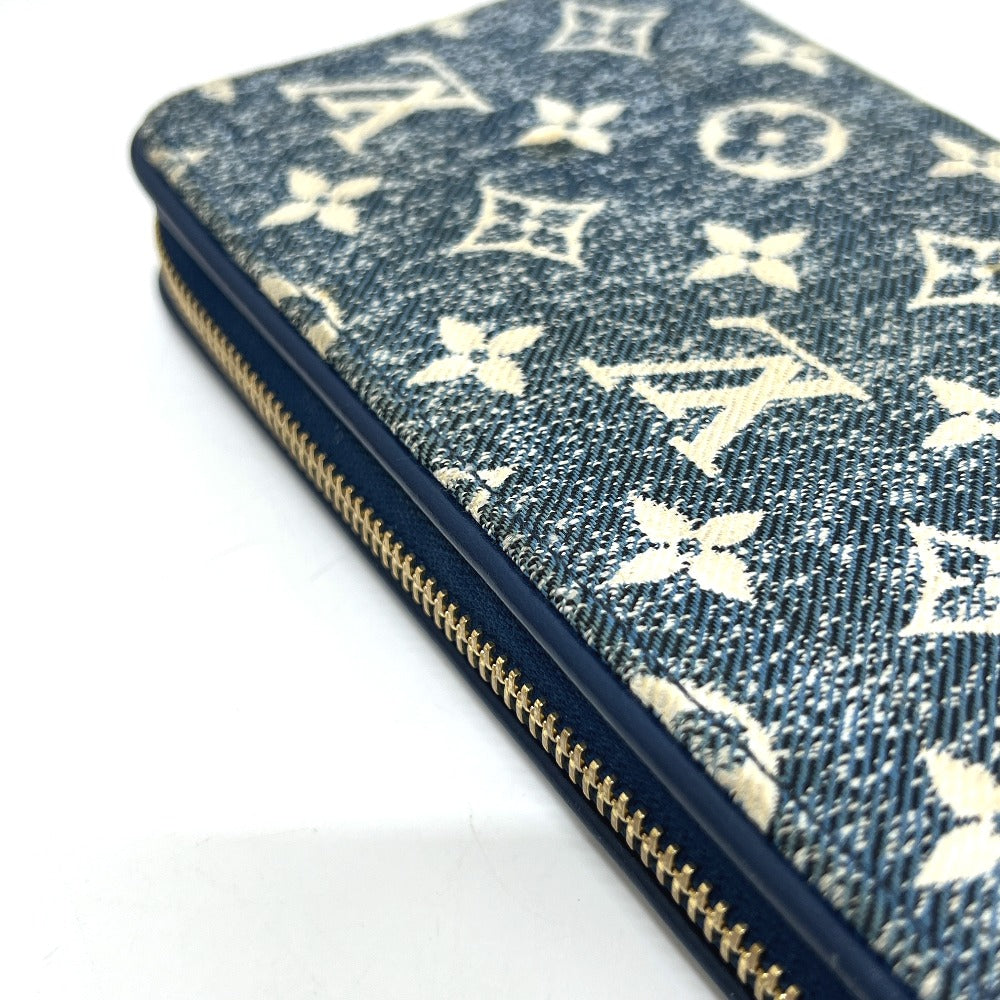 LOUIS VUITTON M81226 Monogram Jacquard Denim Zippy Wallet Round Zipper Wallet Long Wallet Denim Ladies Blue