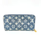 LOUIS VUITTON M81226 Monogram Jacquard Denim Zippy Wallet Round Zipper Wallet Long Wallet Denim Ladies Blue