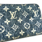 LOUIS VUITTON M81226 Monogram Jacquard Denim Zippy Wallet Round Zipper Wallet Long Wallet Denim Ladies Blue