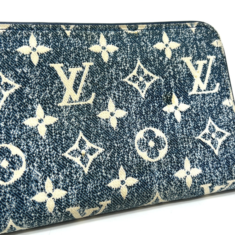 LOUIS VUITTON M81226 Monogram Jacquard Denim Zippy Wallet Round Zipper Wallet Long Wallet Denim Ladies Blue
