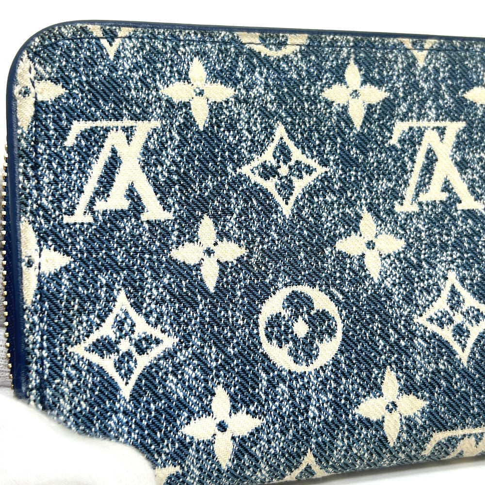 LOUIS VUITTON M81226 Monogram Jacquard Denim Zippy Wallet Round Zipper Wallet Long Wallet Denim Ladies Blue