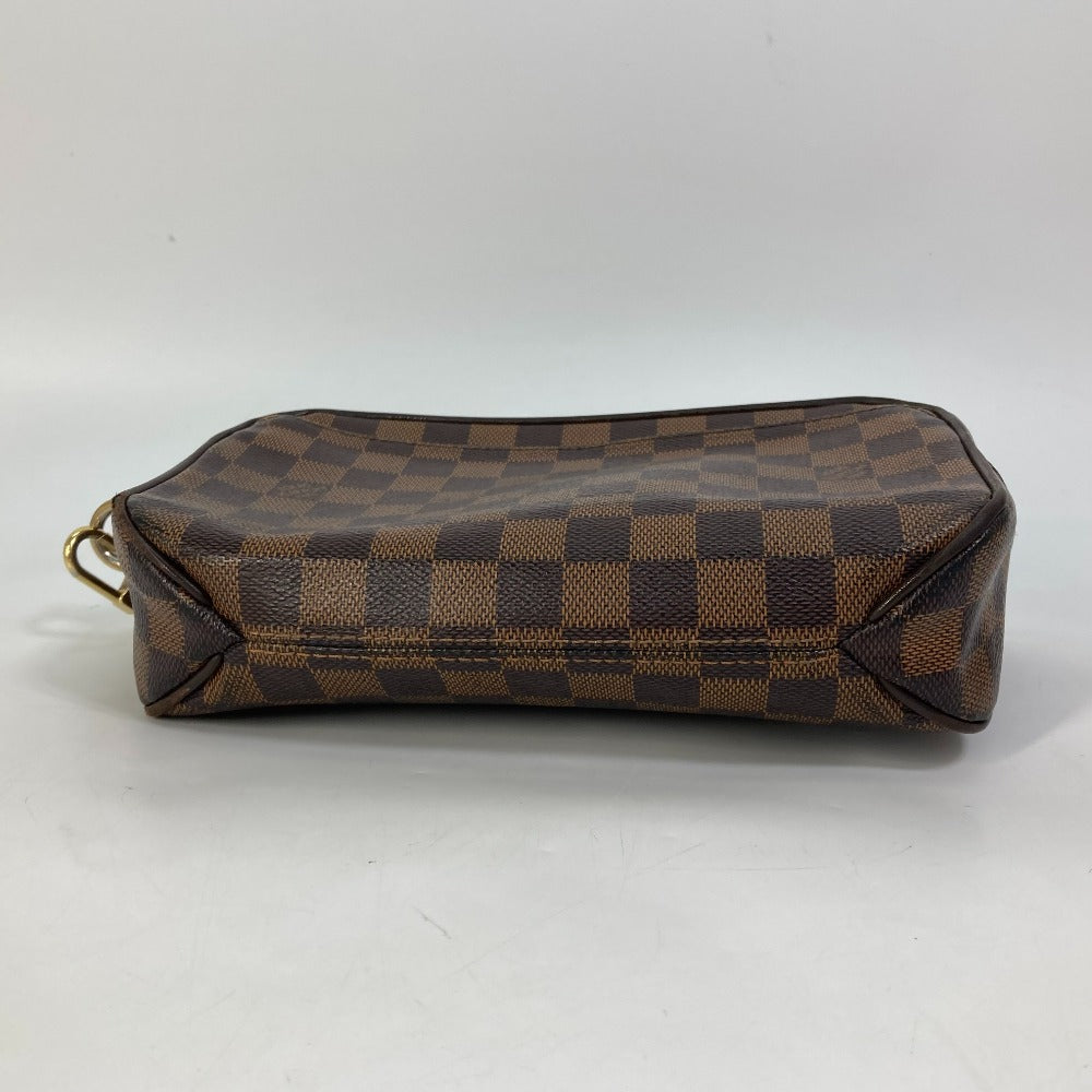 LOUIS VUITTON N41219 Damier Pochette Saint Paul Pouch with Strap, Men's Second Bag, Damier Canvas, Ebene Brown