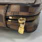LOUIS VUITTON N41219 Damier Pochette Saint Paul Pouch with Strap, Men's Second Bag, Damier Canvas, Ebene Brown