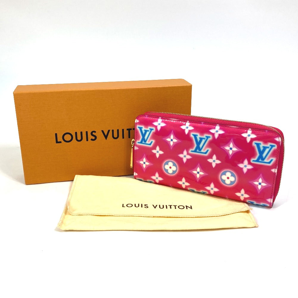 LOUIS VUITTON M81154 Cartera Zippy Monogram Vernis 2022 Valentine Limited Cartera larga Monogram Vernis Ladies Fucsia Rosa Neón