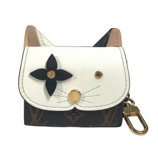 LOUIS VUITTON GI0566 モノグラム エテュイ・イヤホン キャット 猫 イヤホンケース AirPods Pro エアポッズ イヤフォンケース モノグラムキャンバス ユニセックス ブラウン - brandshop-reference