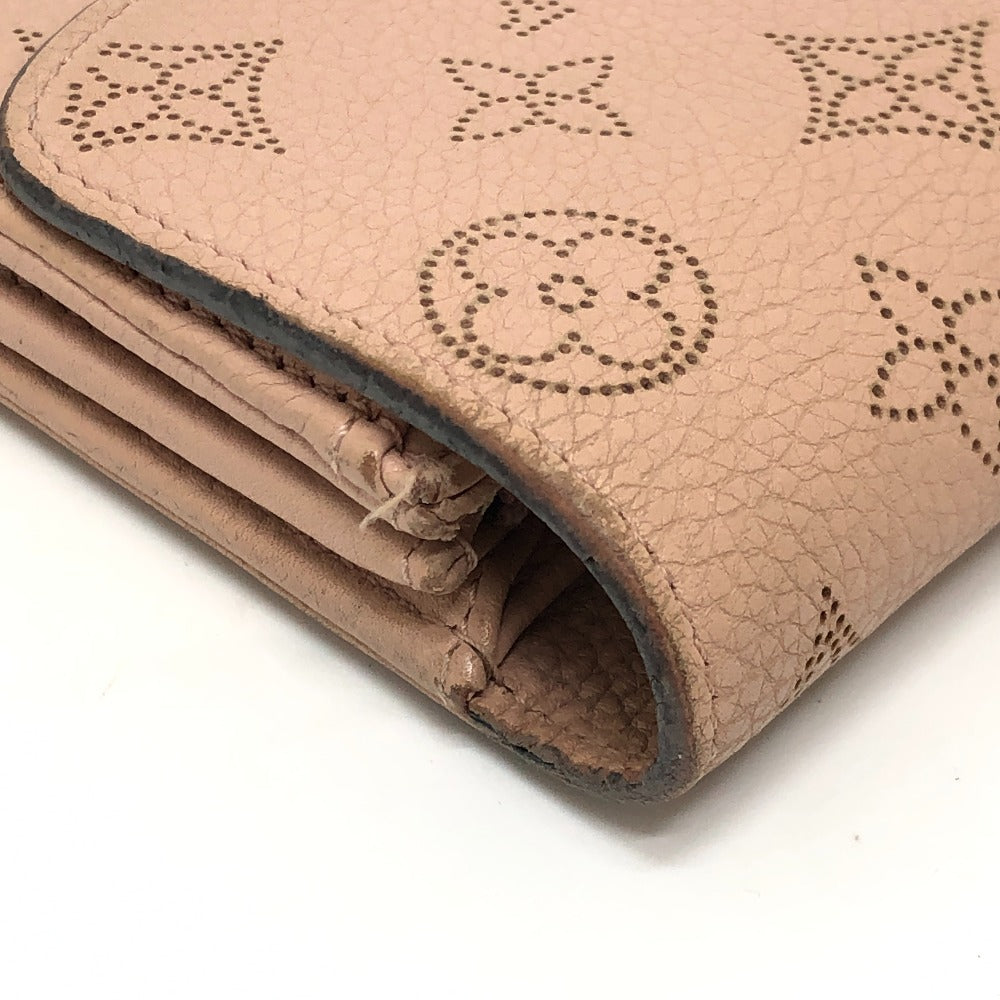 LOUIS VUITTON M60145 Monogram Mahina Portefeuille Iris Wallet Long Wallet Long Wallet Monogram Mahina Leather Magnolia Pink