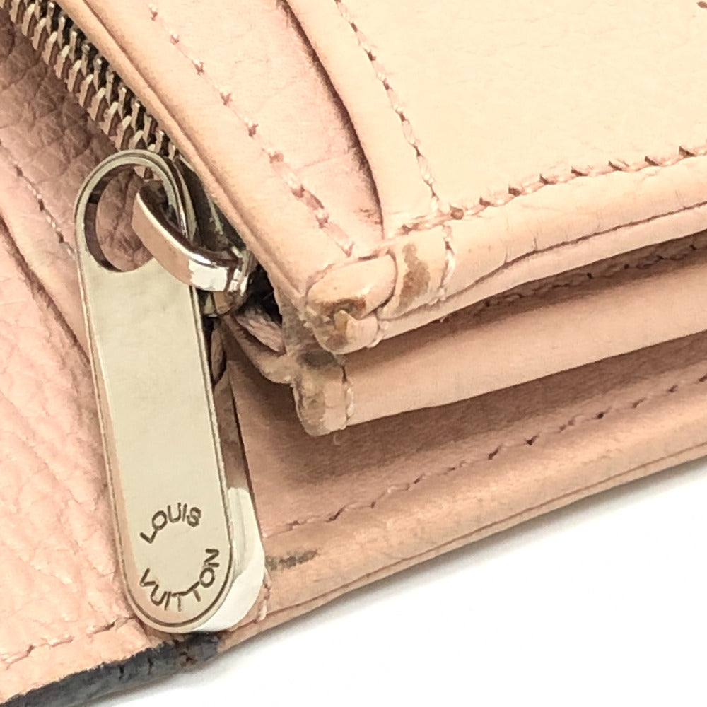 LOUIS VUITTON M60145 Monogram Mahina Portefeuille Iris Wallet Long Wallet Long Wallet Monogram Mahina Leather Magnolia Pink