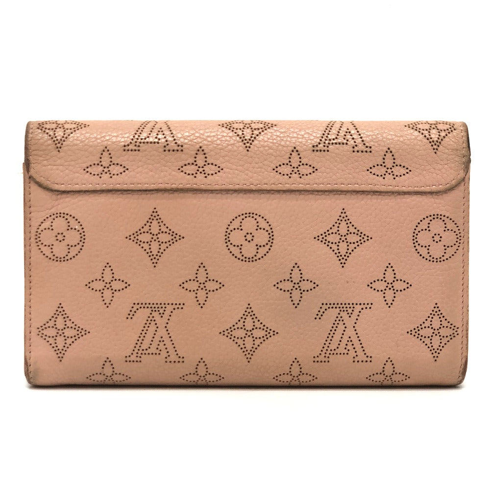 LOUIS VUITTON M60145 Monogram Mahina Portefeuille Iris Wallet Long Wallet Long Wallet Monogram Mahina Leather Magnolia Pink