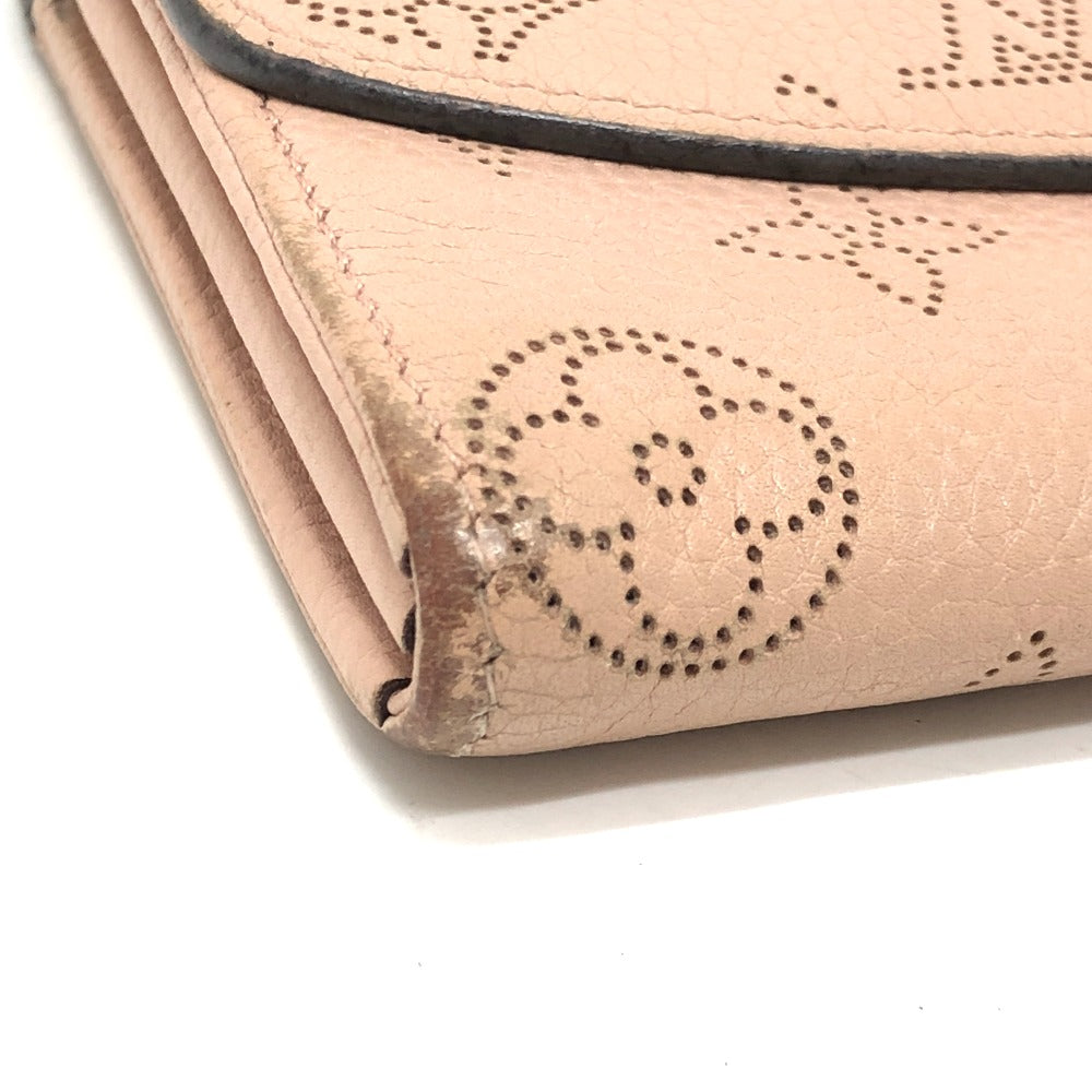 LOUIS VUITTON M60145 Monogram Mahina Portefeuille Iris Wallet Long Wallet Long Wallet Monogram Mahina Leather Magnolia Pink