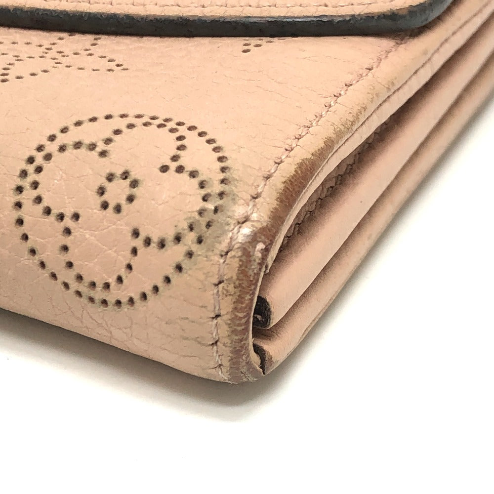 LOUIS VUITTON M60145 Monogram Mahina Portefeuille Iris Wallet Long Wallet Long Wallet Monogram Mahina Leather Magnolia Pink