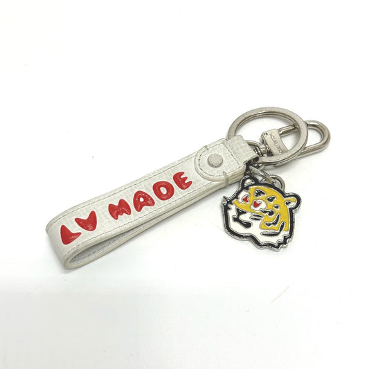 LOUIS VUITTON MP3225 NIGOコラボ ドラゴンヌ・LV MADE ストラップ バッグチャーム キーホルダー レザー メンズ ホワイト