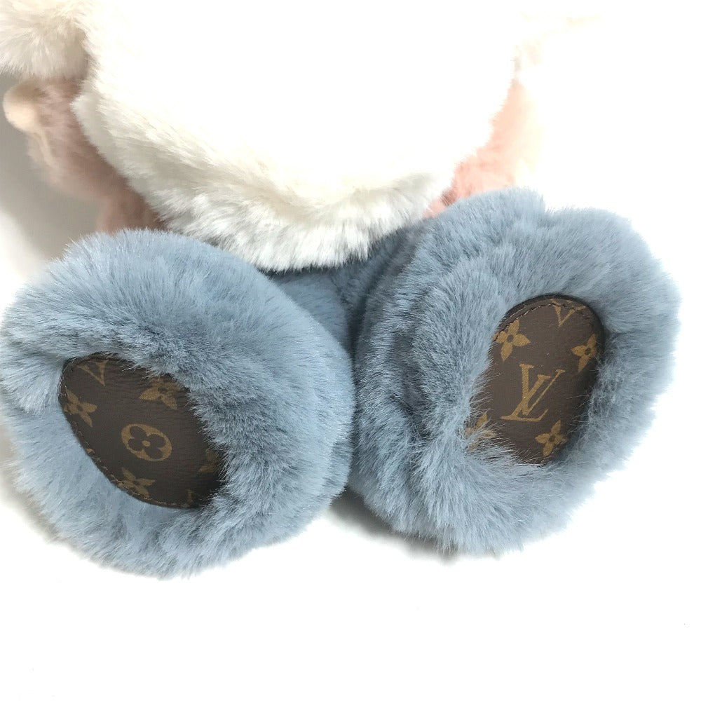 LOUIS VUITTON GI0445 Dudu Vivienne Muñeca Interior Peluche Piel Mujer Blanco