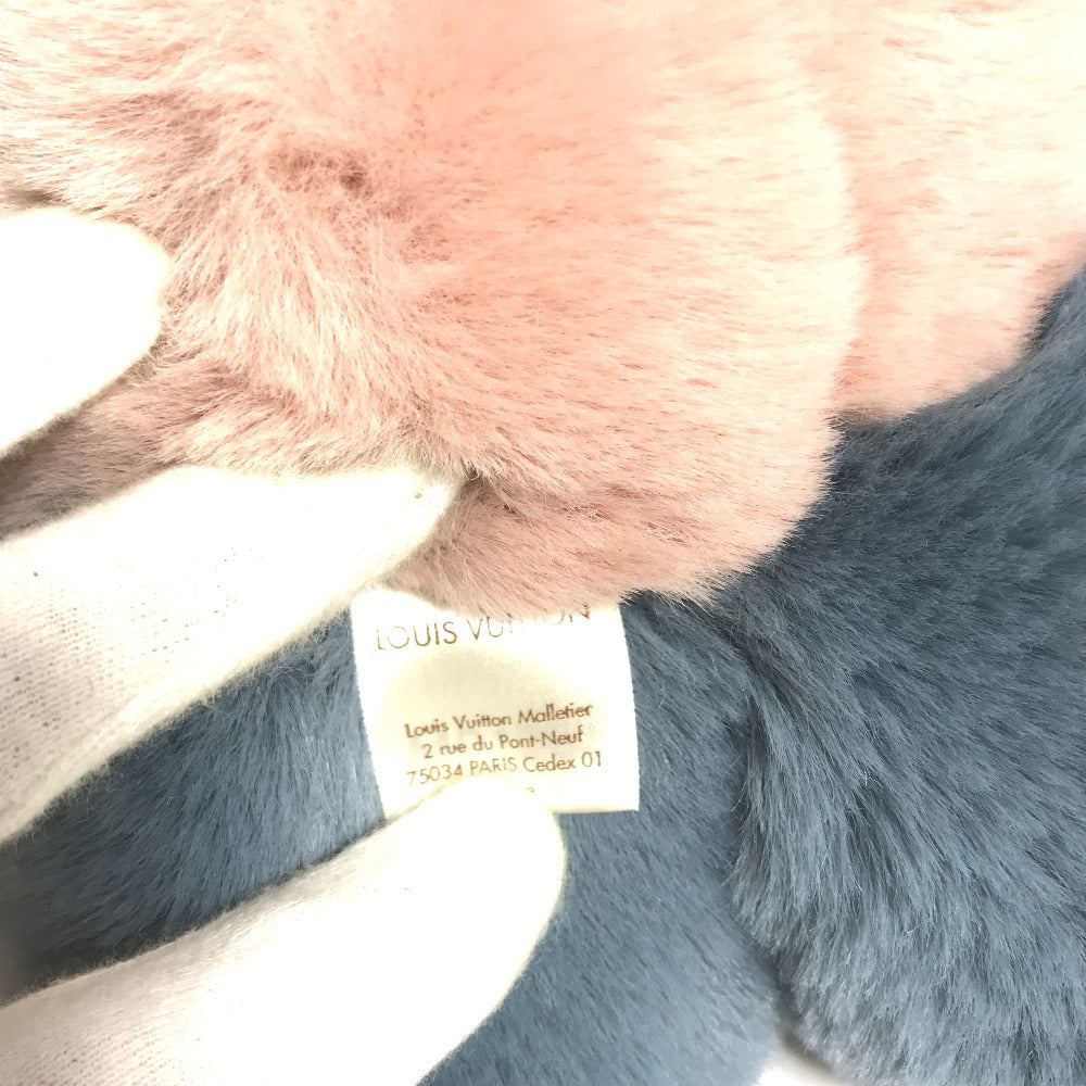 LOUIS VUITTON GI0445 Dudu Vivienne Muñeca Interior Peluche Piel Mujer Blanco