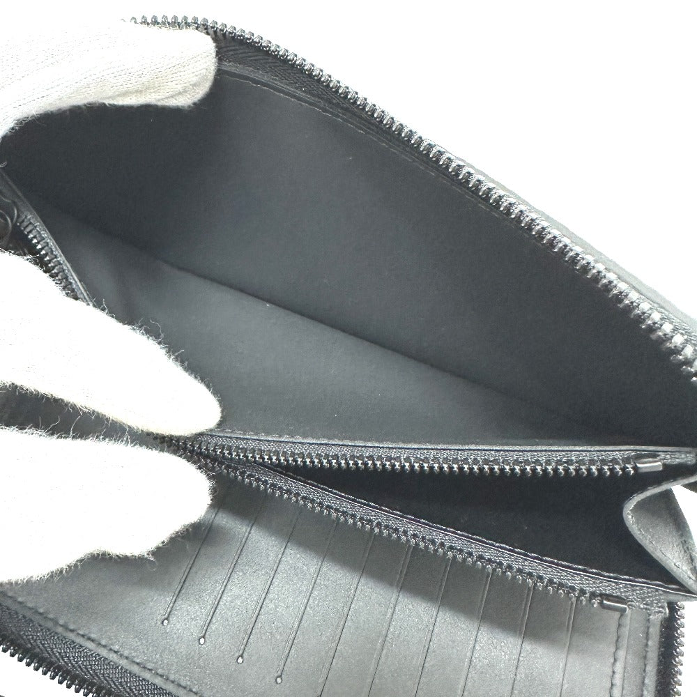 LOUIS VUITTON M69047 Monogram Zippy Wallet Vertical Round Zipper Long Wallet in Taurillon Leather, Men's, Black