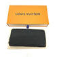 LOUIS VUITTON M69047 Monogram Zippy Wallet Vertical Round Zipper Long Wallet in Taurillon Leather, Men's, Black