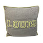 LOUIS VUITTON MP2158 Julio Cushion, Louis, Interior Goods, Furniture, Cushion, Wool/Cashmere, Unisex, Yellow/Gray