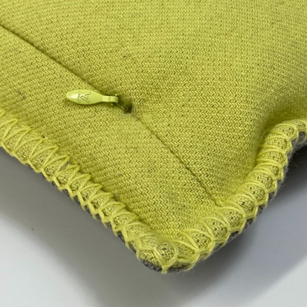 LOUIS VUITTON MP2158 Julio Cushion, Louis, Interior Goods, Furniture, Cushion, Wool/Cashmere, Unisex, Yellow/Gray