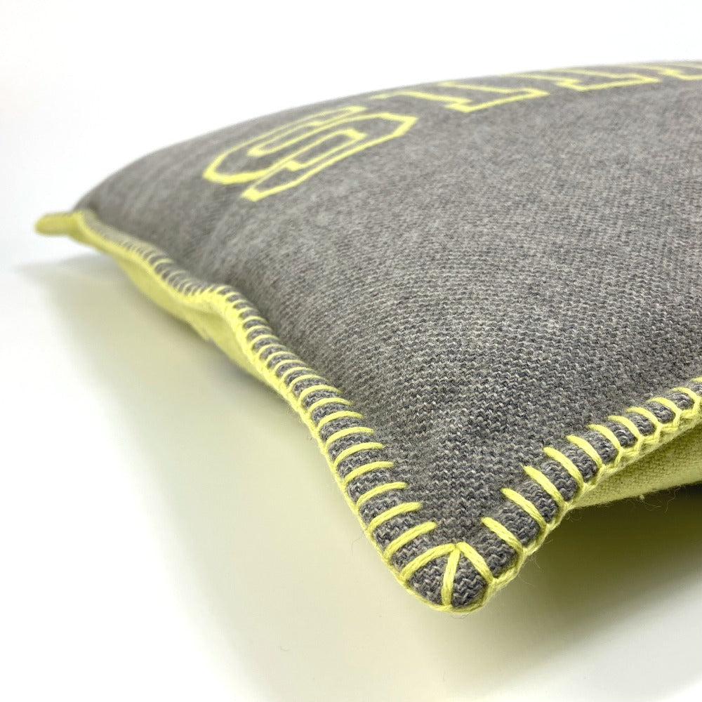 LOUIS VUITTON MP2158 Julio Cushion, Louis, Interior Goods, Furniture, Cushion, Wool/Cashmere, Unisex, Yellow/Gray
