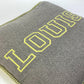 LOUIS VUITTON MP2158 Julio Cushion, Louis, Interior Goods, Furniture, Cushion, Wool/Cashmere, Unisex, Yellow/Gray