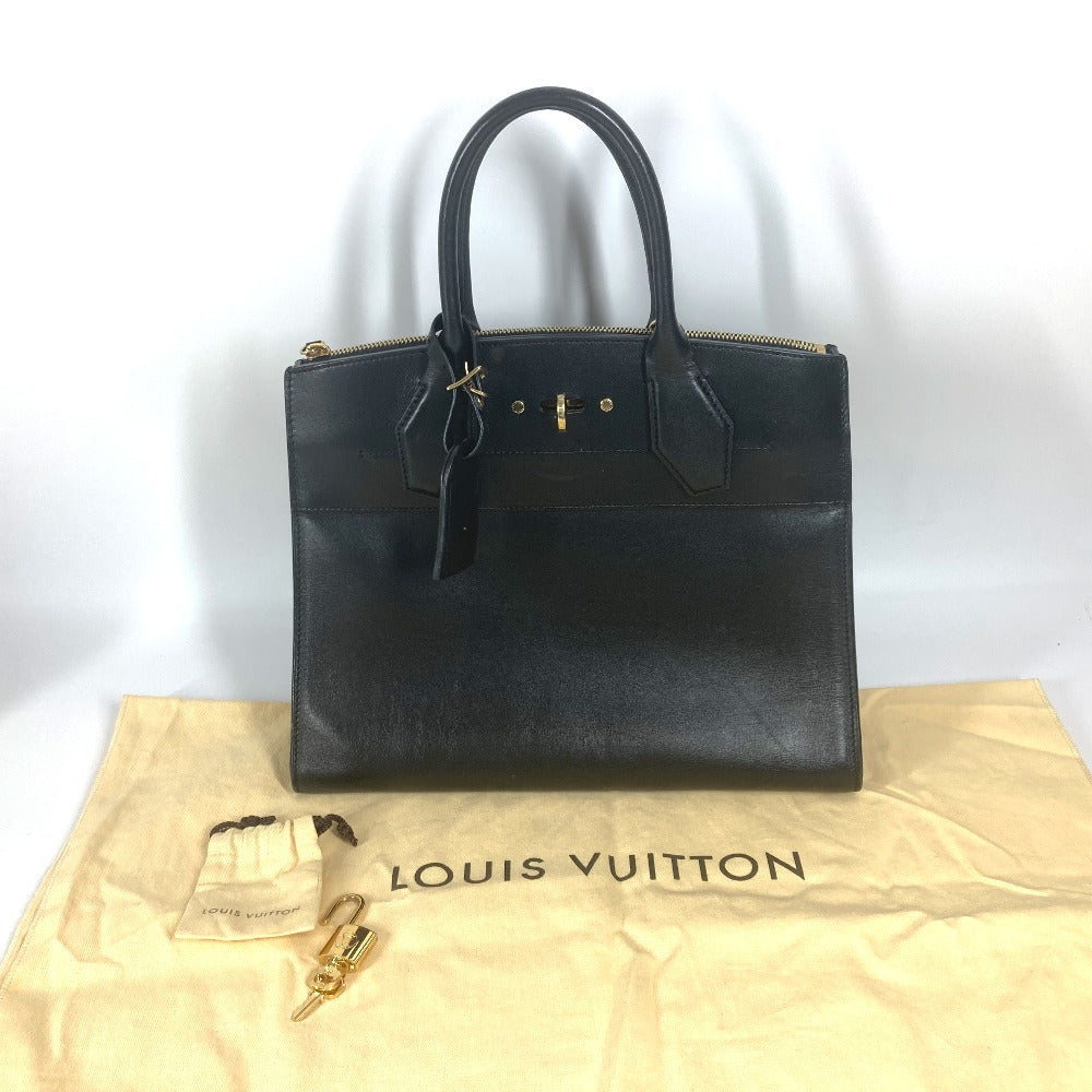 LOUIS VUITTON M53015 カバン シティ スティーマー MM ハンドバッグ レザー レディース ノワール ブラック