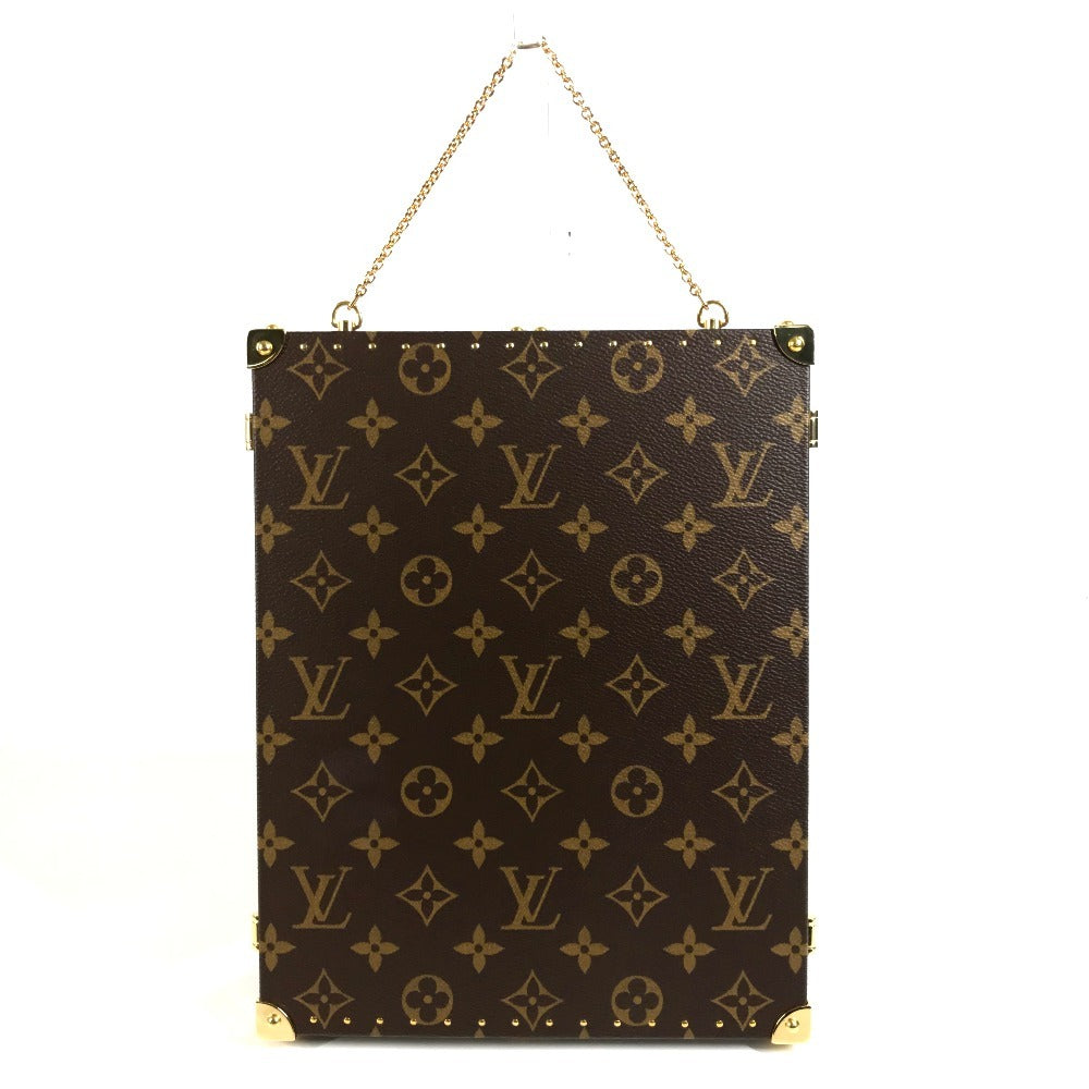 LOUIS VUITTON GI0554 モノグラム ホーム ミラー トランク インテリア 三面鏡 鏡 モノグラムキャンバス ユニセックス ブラウン