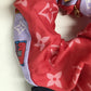 LOUIS VUITTON M77692 Scrunchie Set, Minimal Hair Accessory, Silk Scrunchie, Women's, Red and Purple