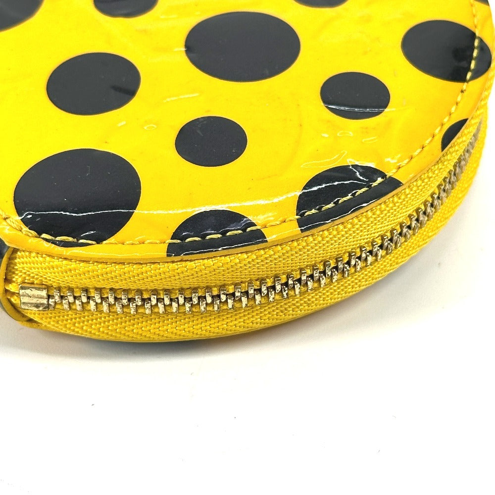 LOUIS VUITTON M91569 ヴェルニ 草間彌生コラボ ポルト モネ・シャポー 財布 小銭入れ コインケース パテントレザー レディース イエロー - brandshop-reference