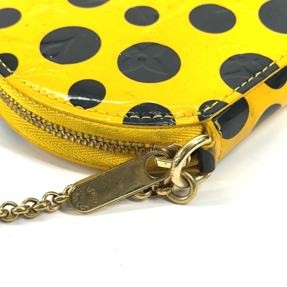 LOUIS VUITTON M91569 ヴェルニ 草間彌生コラボ ポルト モネ・シャポー 財布 小銭入れ コインケース パテントレザー レディース イエロー - brandshop-reference